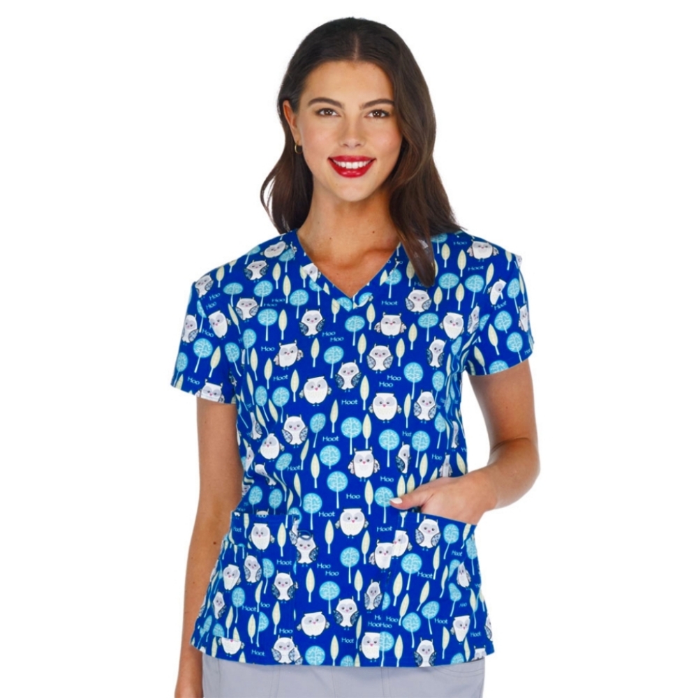 Hoot's garden scrubs top
